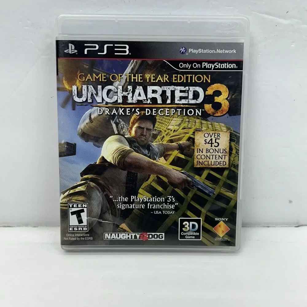 PlayStation 3 PS3 Bundle Lot Assassins Creed III Crysis 3 Uncharted 3 Drakes